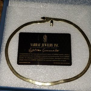 10K yellow Gold Herringbone necklace